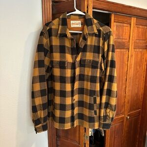 Freenote Cloth Alta Gold Plaid Overshirt, size M